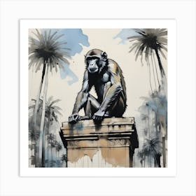 King of the jungle I - Chimpanzee Art Print