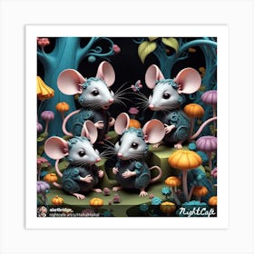 Mouse In The Forest 1 Art Print