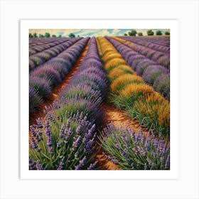 Lavender Field 10 Art Print