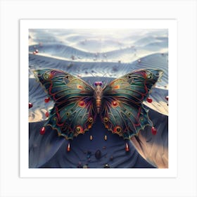 Butterfly In The Sand Art Print