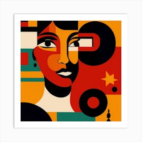 Abstract Portrait Of A Woman 1 Art Print