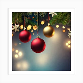 Christmas Ornaments 77 Art Print