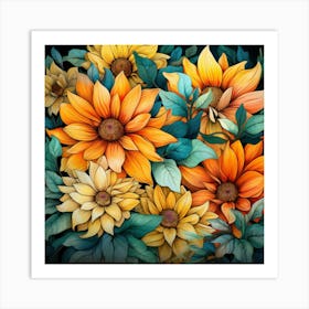 Sunflowers 17 Art Print