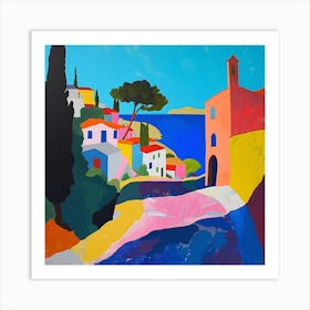 Abstract Travel Collection Greece 1 Art Print