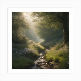 Twilight In The Woods Art Print