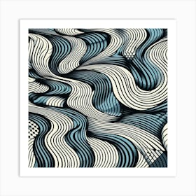 Abstract Wavy Pattern 14 Art Print