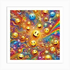 Smiley Faces Art Print