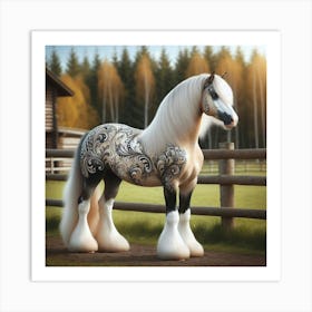 Clydesdale Horse 4 Art Print