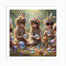 Crystal children Art Print