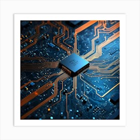 Circuit Board 8 Art Print