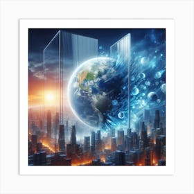 Futuristic Cityscape 79 Art Print