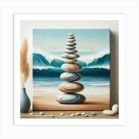 Balancing Pebbles 3 Art Print