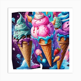 Ice Cream Cones Art Print