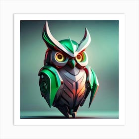 Robot Owl 4 Art Print