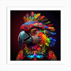 Colorful Parrot Art Print