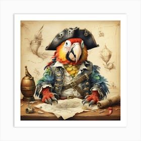 Pirate Parrot 11 Art Print