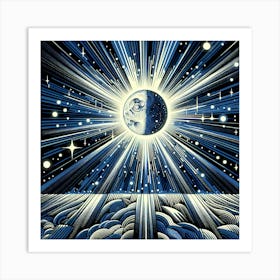 Moon In The Sky Art Print