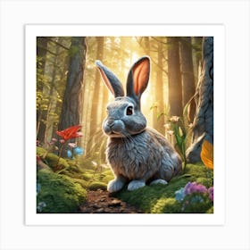 Rabbit In The Forest 113 Art Print