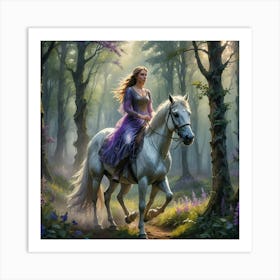 Riding A Horse Art Print