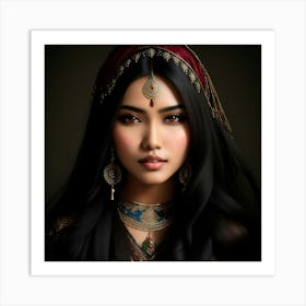 Beautiful Indian Princess Art Print