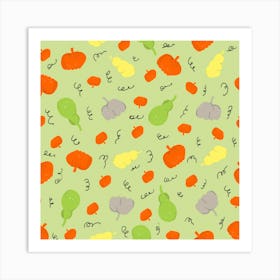 Pumpkins Pattern 2 Art Print