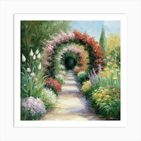 Into The Garden Art Print Painting Poster 2 Art Print