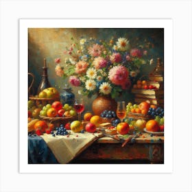 Fruit And Flowers 3 Art Print