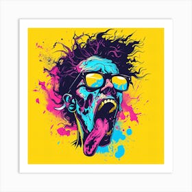 Oneeline42 Minimalist Crazy Cartoon Zombie Wearing Sunglasses 6de2e2b2 31d3 4d89 8b5c Ca9e444de3ab 1 ١٠٥٧٤٢ Art Print