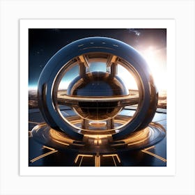 Futuristic Spaceship 45 Art Print