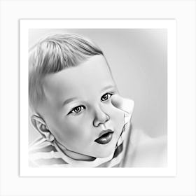 Portrait Of A Baby Art Print