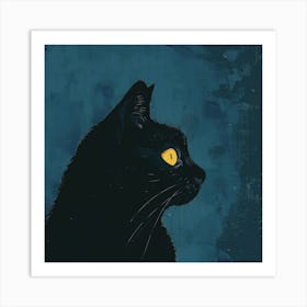 Black Cat Canvas Print 2 Art Print