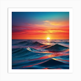 Sunset Over The Ocean 28 Art Print