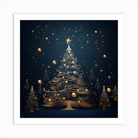 Christmas Tree Background 15 Art Print