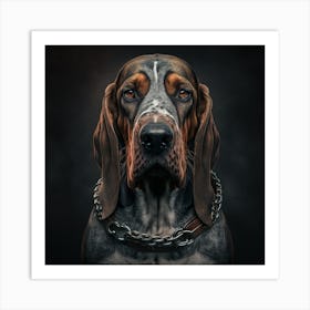 Portrait Of A Basset Hound Art Print