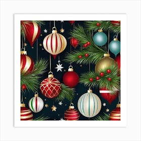 Christmas Ornaments 159 Art Print