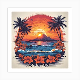 Hawaiian Sunset Art Print