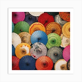 Colorful Umbrellas 7 Art Print