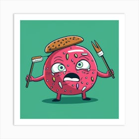 Donut Monster Art Print