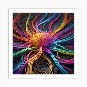 Colorful Brain 39 Art Print