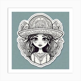 Mexico Sticker 2d Cute Fantasy Dreamy Vector Illustration 2d Flat Centered By Tim Burton Pr (55) 1 Art Print