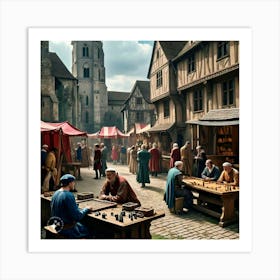 Medieval game station Art Print