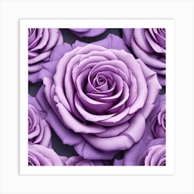 Purple Roses 32 Art Print