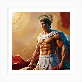 A Digital Painting Inspired By A Famous Mythological Story, Such As Greek Or Norse Mythology 2 Art Print