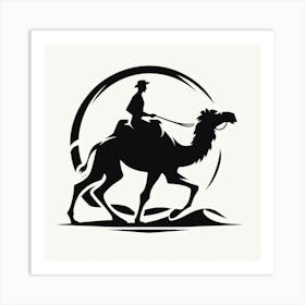 A man riding a camel 4 Art Print