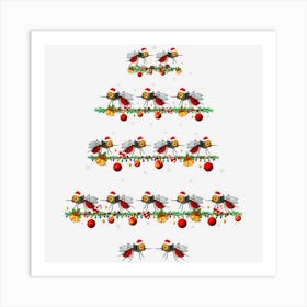 Family Pajama Sets Christmas Matching Mosquito Xmas Tree Art Print