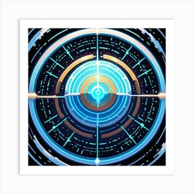 Futuristic Circle 1 Art Print