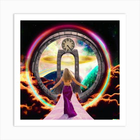 Beauty escapes with time Art Print