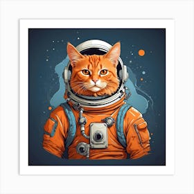 Astronaut Cat 7 Art Print