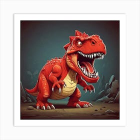 Dinosaur paint art Art Print