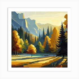 Autumn Landscape Painting 6 Art Print